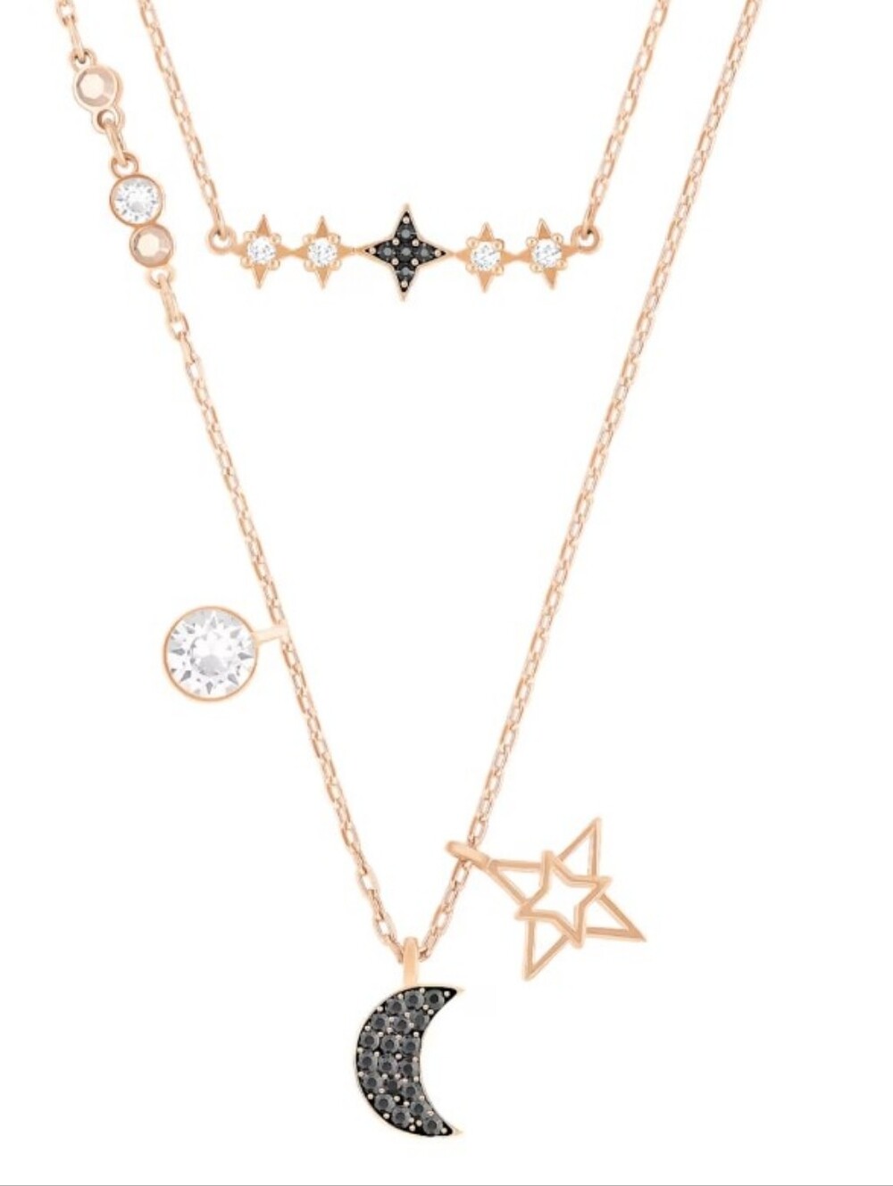 SWAROVSKI Symbolica necklace Set (2), Moon and Star NIB